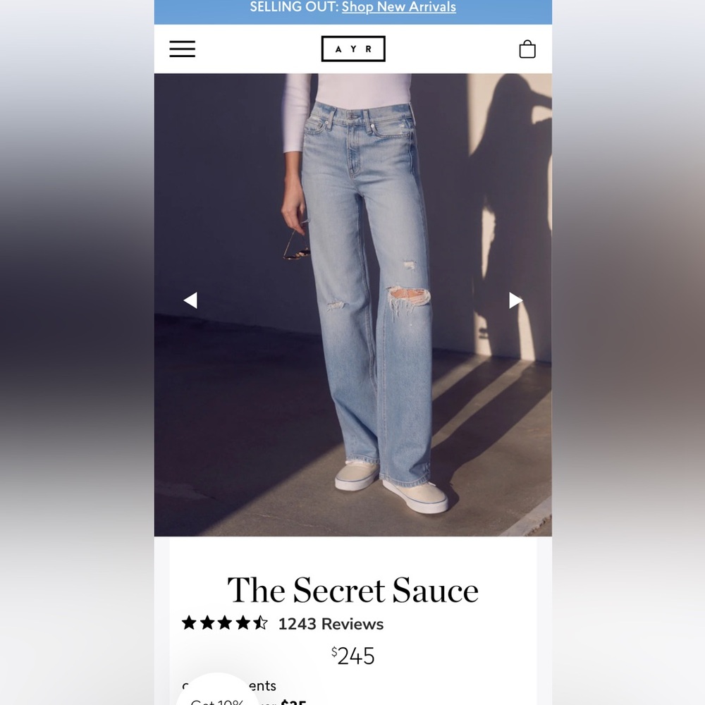 AYR secret sauce jeans